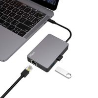 USB C Adapter, Type c to Gigabit Ethernet LAN Network HUB, USB C Female Power Delivery,Rj45 Adapter,USB 3.0 HUB for New MacBook, Chromebook Pixel，Ipad Pro and More USB C Devices.