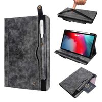 iPad Pro 11 Cover, YiMiky Premium PU Leather Folio Case Stand [Support Apple Pencil Charging] Protective Cover with Card Slots Folding Slim Smart Case Cover for iPad Pro 11 Inch - Grey