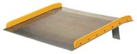 Vestil TAS-10-5460 Aluminum Dock Board with Steel Curb, 10000 lb. Capacity, 54" x 60", Silver