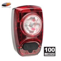 Cygolite Hotshot- 100 Lumen Bike Tail Light- 6 Night & Daytime Modes- User Tuneable Flash Speed- Compact Design- IP64 Water Resistant- Secured Hard Mount- USB Rechargeable- Great for Busy Roads