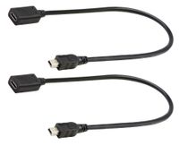 zdyCGTime (2-Pack)Mini USB to Type-C Extender Cable, USB 3.1 Type-C Female to USB 2.0 Mini B Male Extension Cable Simultaneously Data Sync and Charging Cable for Laptop & Tablet & Mobile Phone (30CM)