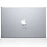 The Decal Guru 1009-MAC-13A-S Atlas Stick Figure Vinyl Sticker, 13" Macbook Air, Silver