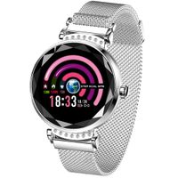 Female's Smart Watch, MBHB Women's Heart Rate/Blood Pressure Monitor, Sleep Wristband for iOS Android Samsung, Silver