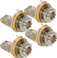 Switchcraft Type 11 (Pack of 4) Stereo 2-Conductor Input Jack, 1/4", Double Open Circuit, Made in USA