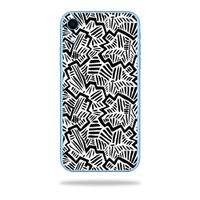 MightySkins Skin Compatible with Apple iPhone XR - Abstract Black | Protective, Durable, and Unique Vinyl Decal wrap Cover | Easy to Apply, Remove, and Change Styles | Made in The USA