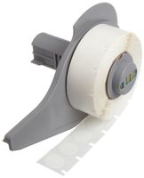 Brady M71-83-499 White Color B-499 Nylon Cloth Labels With Matte Finish For BMP71 Label Printer, Printable Area 0.5" Diameter (500 Per Roll)
