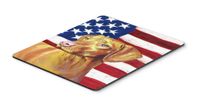 Caroline's Treasures LH9012MP USA American Flag with Vizsla Mouse Pad, Hot Pad or Trivet, Large, Multicolor