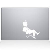 The Decal Guru 1006-MAC-13A-W Apple CEO Vinyl Sticker, 13" Macbook Air, White