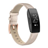 SWEES Compatible with Fitbit Inspire HR Bands/Inspire Band, Classic Leather Wristband Women Men Accessories Bands Compatible with Fitbit Inspire/Inspire HR Fitness Tracker Black Brown