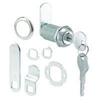 Defender Security U 9950 (Mixed Keys) Drawer and Cabinet Lock - Secure Important Files and Drawers, 1-3/8", Diecast Stainless Steel, Fits on 1" Max Panel Thickness