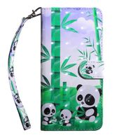 Bear Village iPhone SE / 5 Case, PU Leather Book Style Cover with Card Slots, 3D Pattern Design Wallet Flip Case for Apple iPhone SE/iPhone 5 5S (#10 Panda)