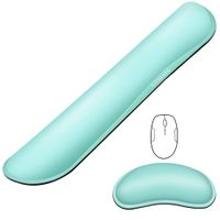 Gimars Superfine Fiber Widen Memory Foam Set Nonslip Mouse Pad Wrist Support & Keyboard Wrist Rest Support for Office, Computer, Laptop & Mac & Comfortable & Lightweight for Easy Typing & Pain Relief