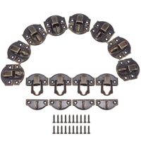 27MM Antique Brass Latch hasps 12-Pack with Bronze Screws for Wooden Jewelry Box Cabinet Decorative