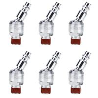 1/4" Swivel Air Plug, SUNGATOR 6-Pack Industrial Swivel Coupler and Plug, 1/4-Inch NPT Male Thread, Air Hose Fittings