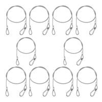 MFL. Safety Cables 176lb Load Capacity 33'' Stainless Steel Security Rope for Stage Lighting Party Lights DJ Light (Silver, 10pcs)