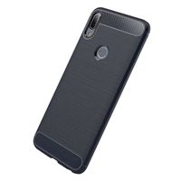 KaiTeLin ZenFone Max Pro[M1] ZB601KL Case - Ultra Thin Soft TPU Shock Proof Back Cover with Carbon Fiber Design Protective Case for Asus ZenFone Max Pro[M1] ZB601KL - Navy Blue