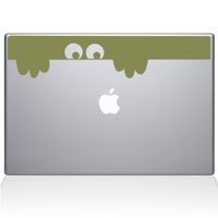 The Decal Guru Peek-a-Boo Monster MacBook Decal Vinyl Sticker - 11" MacBook Air - Gold (1149-MAC-11A-G)