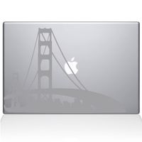 The Decal Guru San Francisco City Skyline Decal Vinyl Sticker, 11" MacBook Air, Silver (2303-MAC-11A-S)