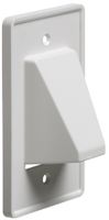 Arlington CE1-25 Recessed Low Voltage Cable Plate, 1-Gang, White, 25-Pack