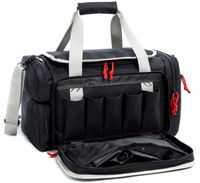 SUNLAND Pistol Range Bag Tactical Shooting Gun Range Bag with Penty of Room for Handguns Lightweight Durable(Black)