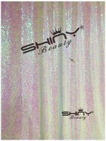 ShinyBeauty Sequin Curtain 2 Panels Glitter Backdrop 6FT Multi-White Sequin Backdrop 8FT Photography Background Backdrop for Pictures