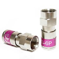 2 Pieces PCT-TRS-6P COAXIAL RG6 Fittings Plenum F connector CMP RATED COAX CONNECTOR