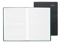 Day-Timer 12961A Leatherlike Journal, 5-1/2 x 7-3/4, Black