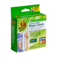 Duck Brand Press to Seal Rope Caulk, White, 1/8-Inch Wide x 35-Feet Long, Single Roll, 283580