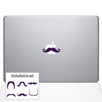 The Decal Guru 2037-MAC-11A-LAV Mac Mustaches Decal Vinyl Sticker, Lavender, 11" MacBook Air