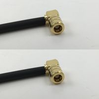 6 inch RGU178 SMB FEMALE ANGLE to SMB FEMALE ANGLE Pigtail Jumper RF coaxial cable 50ohm High Quality Quick USA Shipping