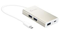 j5create USB-C 4-Port Hub USB Type A/USB Type C Ports | Power Delivery 2.0 | USB 3.0 Super Speed | Compatible with MacBook, Chromebook, XPS 13/15 and USB C Devices