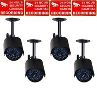 VideoSecu 4 x Outdoor CCTV Bullet Security Cameras Infrared Day Night Vision High Resolution 520TVL with IR Cut Filter Switch CCTV Surveillance CT9