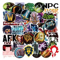 World of Warcraft Game Stickers Decals for Laptop Water Bottles Bomb Cool Computer Skateboard Luggage Motorcycle Car 50pcs