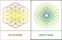Quiplip EM01096PCK Sacred Geometry Greeting Cards"Life is Divine, Keep it Calm", 6-pack