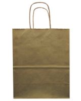 Jillson Roberts Bulk Medium Recycled Kraft Bags Available in 13 Colors, Gold Metallic, 250-Count (BMK915)