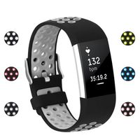 POY Replacement Bands Compatible for Fitbit Charge 2, Adjustable Breathable Wristbands with Air Holes Straps