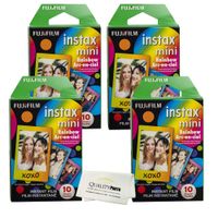 Fujifilm Instax Mini 8 and Mini 9 Instant Film 4-Pack (40 Sheets) Value Set for Fujifilm Instax Mini 8 and 9 Cameras - Rainbow