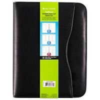 Day-Timer Avalon Simulated Leather Binder, Zip Closure, Desk Size, 8 x 10 Inches, Black (D82631E)