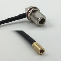 3 feet RG174 N Female Bulkhead Angle to SSMB Female Pigtail Jumper RF coaxial cable 50 ohm Quick USA Shipping