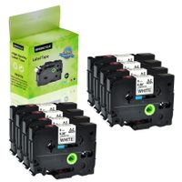 GREENCYCLE 8 PK Black on White Label Tape Compatible for Brother TZe-221 TZ 221 TZe221 TZe 221 P-Touch 9mm 8m 26.2ft PT1130 PT1160 PT1170 PT1700 PT1750 PT1760 PT530 PT550