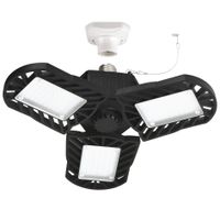 LED Garage Light,Deformable Triple Light - 60W 6000LM LED Ceiling Garage Lamp with 3 adjustable Aluminum Panels,Honesorn Bay Lighting for Garage, Warehouse,Shop, E26 Base, CRI>80 (No Motion Activated)