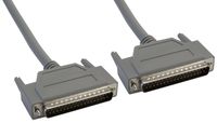 Amphenol CS-DSSMDB37MM-002.5 37-Pin DB37 D-Sub Cable, Shielded, Male/Male, 2.5', Gray