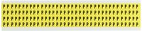 Brady 3400-P,  34 Series Number & Letter Card, 3/8" Height x 1/4" Width, Black on Yellow, Legend "P"  (144 per Card)