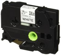 Brother P-touch Genuine TZe-FX241, ~3/4" (0.7") Black on White Flexible Cable/Wire Laminated Tape -26.2 ft(8m) (TZEFX241)