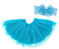 Dancina Baby Sparkle Tulle Skirt w/Lace Bandeu 6-24 Months Turquoise