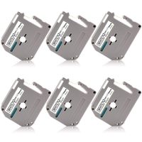 Unismar Compatible Label Tape Replacement for Brother P-Touch M Series Tape M-K231 MK231 M-K231s for PT-70BM PT-M95 PT-90 PT-70 PT-65 PT-70SR PT-85 Label Maker, 1/2" x 26.2', Black on White, 6-Pack