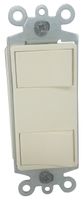 Leviton 1754-A I5 Amp, 120 Volt, Decora Single-Pole AC Combination Switch, Individual Switches, Commercial Grade, Non-Grounded, Almond