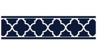 Sweet Jojo Designs Trellis Print Modern Lattice Wallpaper Wall Border for Navy and White Trellis Collection
