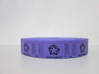 Raffle Tickets - Purple Star Single Roll - Roll of 2000 Star Raffle Tickets (Purple)