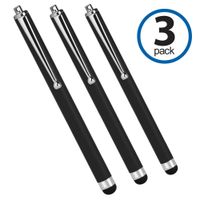 Motorola TC70 Stylus Pen, BoxWave [Capacitive Stylus (3-Pack)] Stylus Pen Multi Pack for Motorola TC70 - Jet Black